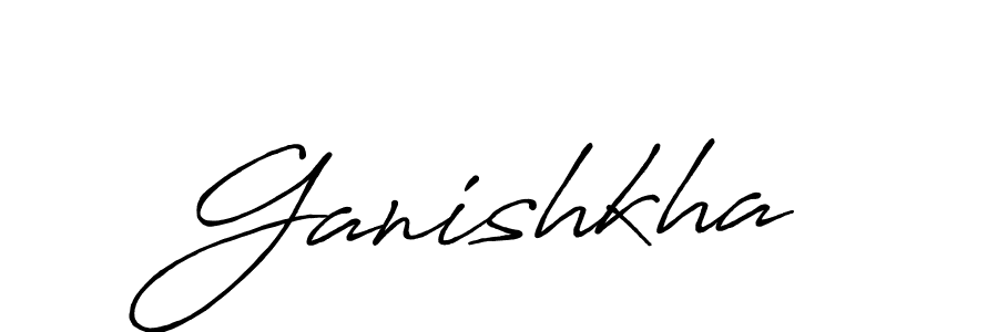 Use a signature maker to create a handwritten signature online. With this signature software, you can design (Antro_Vectra_Bolder) your own signature for name Ganishkha. Ganishkha signature style 7 images and pictures png