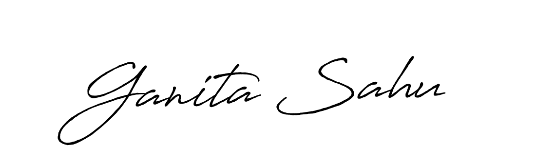 Antro_Vectra_Bolder is a professional signature style that is perfect for those who want to add a touch of class to their signature. It is also a great choice for those who want to make their signature more unique. Get Ganita Sahu name to fancy signature for free. Ganita Sahu signature style 7 images and pictures png