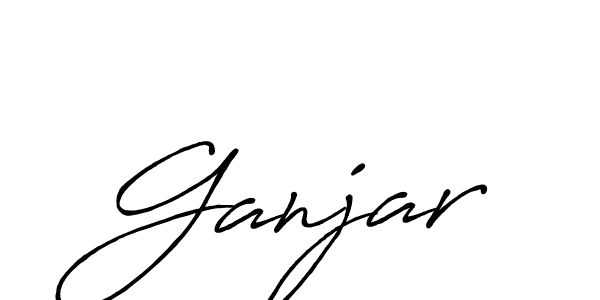 You should practise on your own different ways (Antro_Vectra_Bolder) to write your name (Ganjar) in signature. don't let someone else do it for you. Ganjar signature style 7 images and pictures png