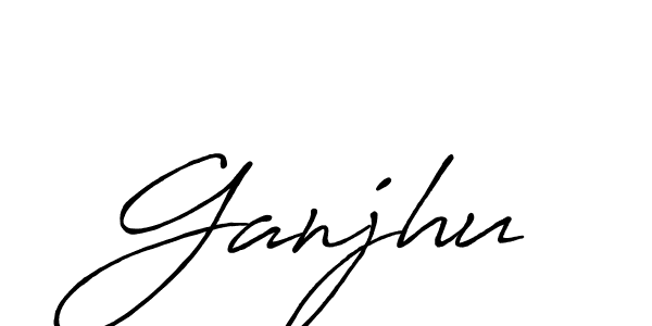 Ganjhu stylish signature style. Best Handwritten Sign (Antro_Vectra_Bolder) for my name. Handwritten Signature Collection Ideas for my name Ganjhu. Ganjhu signature style 7 images and pictures png