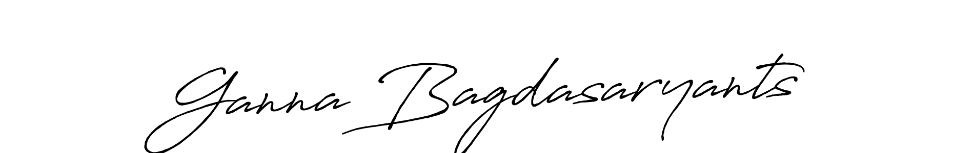 Make a beautiful signature design for name Ganna Bagdasaryants. With this signature (Antro_Vectra_Bolder) style, you can create a handwritten signature for free. Ganna Bagdasaryants signature style 7 images and pictures png