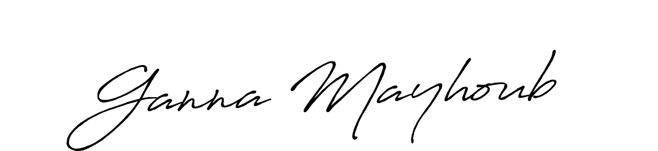 You can use this online signature creator to create a handwritten signature for the name Ganna Mayhoub. This is the best online autograph maker. Ganna Mayhoub signature style 7 images and pictures png