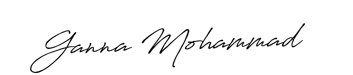 Ganna Mohammad stylish signature style. Best Handwritten Sign (Antro_Vectra_Bolder) for my name. Handwritten Signature Collection Ideas for my name Ganna Mohammad. Ganna Mohammad signature style 7 images and pictures png