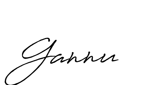 Gannu stylish signature style. Best Handwritten Sign (Antro_Vectra_Bolder) for my name. Handwritten Signature Collection Ideas for my name Gannu. Gannu signature style 7 images and pictures png