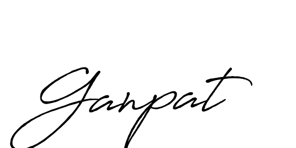 Design your own signature with our free online signature maker. With this signature software, you can create a handwritten (Antro_Vectra_Bolder) signature for name Ganpat. Ganpat signature style 7 images and pictures png