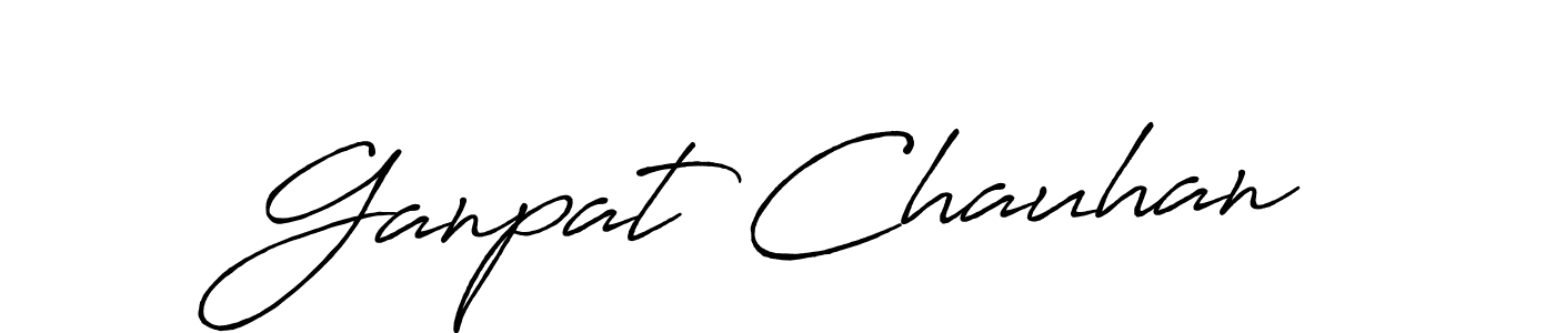 How to make Ganpat Chauhan signature? Antro_Vectra_Bolder is a professional autograph style. Create handwritten signature for Ganpat Chauhan name. Ganpat Chauhan signature style 7 images and pictures png