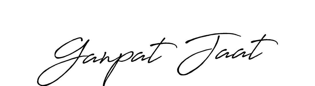 Design your own signature with our free online signature maker. With this signature software, you can create a handwritten (Antro_Vectra_Bolder) signature for name Ganpat Jaat. Ganpat Jaat signature style 7 images and pictures png