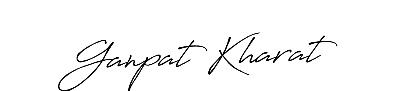 if you are searching for the best signature style for your name Ganpat Kharat. so please give up your signature search. here we have designed multiple signature styles  using Antro_Vectra_Bolder. Ganpat Kharat signature style 7 images and pictures png