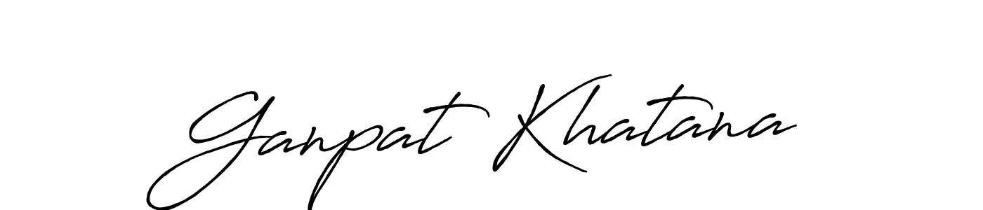 Use a signature maker to create a handwritten signature online. With this signature software, you can design (Antro_Vectra_Bolder) your own signature for name Ganpat Khatana. Ganpat Khatana signature style 7 images and pictures png