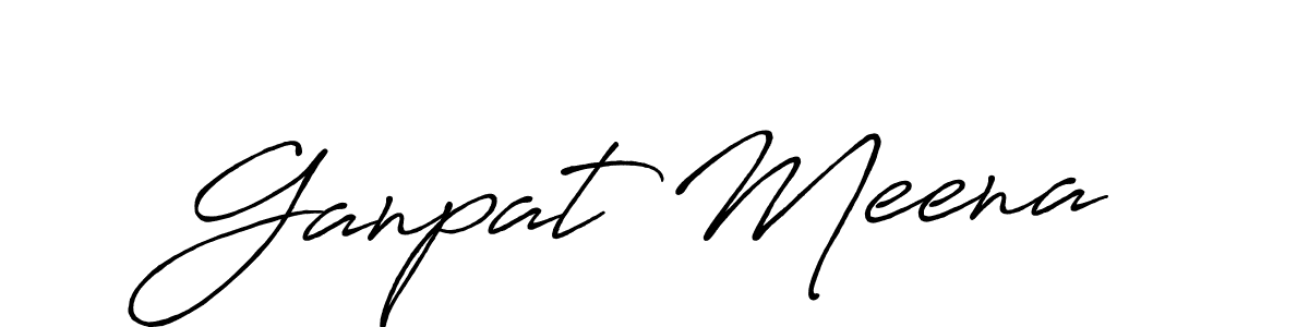 Design your own signature with our free online signature maker. With this signature software, you can create a handwritten (Antro_Vectra_Bolder) signature for name Ganpat Meena. Ganpat Meena signature style 7 images and pictures png