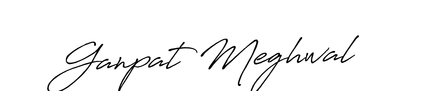 How to make Ganpat Meghwal signature? Antro_Vectra_Bolder is a professional autograph style. Create handwritten signature for Ganpat Meghwal name. Ganpat Meghwal signature style 7 images and pictures png