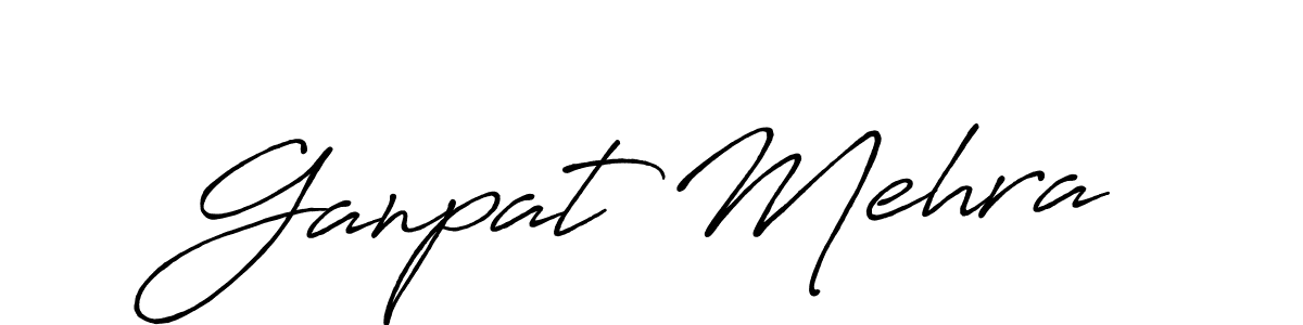 Create a beautiful signature design for name Ganpat Mehra. With this signature (Antro_Vectra_Bolder) fonts, you can make a handwritten signature for free. Ganpat Mehra signature style 7 images and pictures png