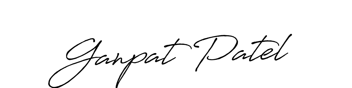 Ganpat Patel stylish signature style. Best Handwritten Sign (Antro_Vectra_Bolder) for my name. Handwritten Signature Collection Ideas for my name Ganpat Patel. Ganpat Patel signature style 7 images and pictures png