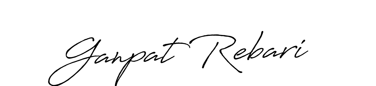 Antro_Vectra_Bolder is a professional signature style that is perfect for those who want to add a touch of class to their signature. It is also a great choice for those who want to make their signature more unique. Get Ganpat Rebari name to fancy signature for free. Ganpat Rebari signature style 7 images and pictures png