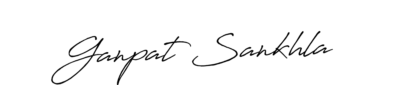 Design your own signature with our free online signature maker. With this signature software, you can create a handwritten (Antro_Vectra_Bolder) signature for name Ganpat Sankhla. Ganpat Sankhla signature style 7 images and pictures png