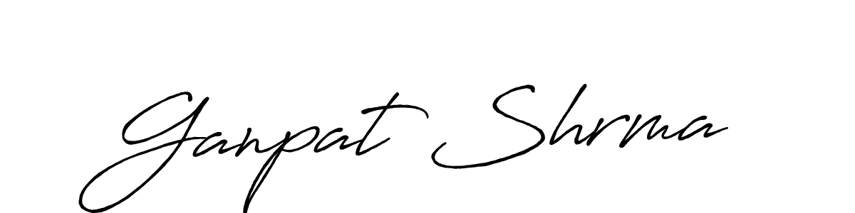 How to make Ganpat Shrma signature? Antro_Vectra_Bolder is a professional autograph style. Create handwritten signature for Ganpat Shrma name. Ganpat Shrma signature style 7 images and pictures png