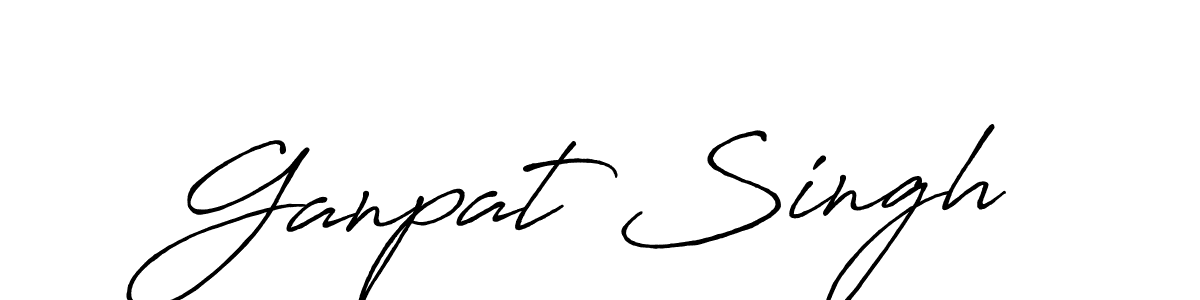 Make a beautiful signature design for name Ganpat Singh. Use this online signature maker to create a handwritten signature for free. Ganpat Singh signature style 7 images and pictures png