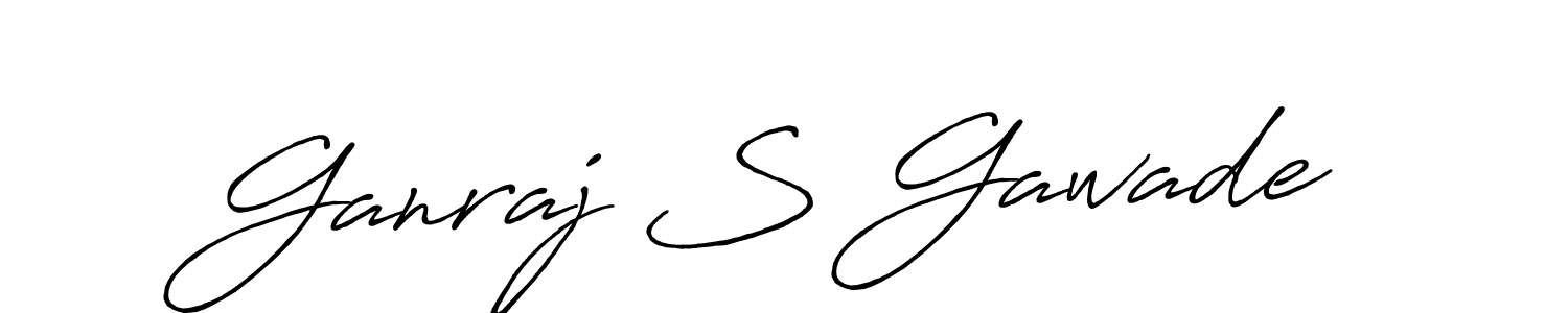 How to make Ganraj S Gawade signature? Antro_Vectra_Bolder is a professional autograph style. Create handwritten signature for Ganraj S Gawade name. Ganraj S Gawade signature style 7 images and pictures png