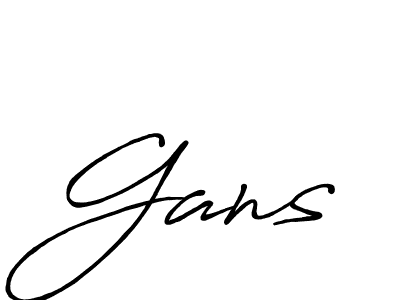 Design your own signature with our free online signature maker. With this signature software, you can create a handwritten (Antro_Vectra_Bolder) signature for name Gans. Gans signature style 7 images and pictures png