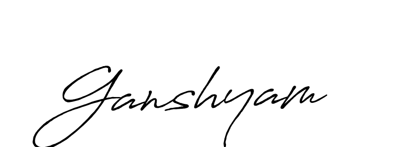 Also we have Ganshyam name is the best signature style. Create professional handwritten signature collection using Antro_Vectra_Bolder autograph style. Ganshyam signature style 7 images and pictures png