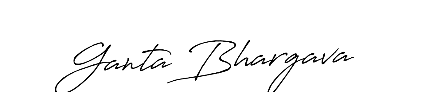 How to make Ganta Bhargava signature? Antro_Vectra_Bolder is a professional autograph style. Create handwritten signature for Ganta Bhargava name. Ganta Bhargava signature style 7 images and pictures png