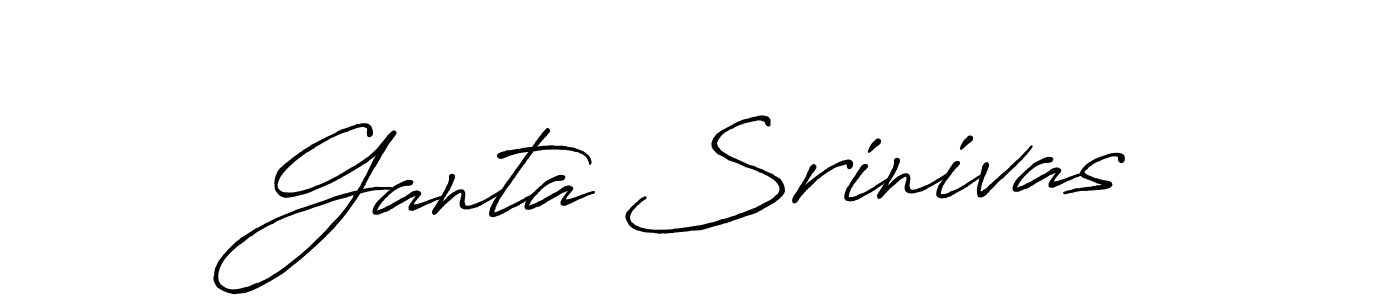 Also we have Ganta Srinivas name is the best signature style. Create professional handwritten signature collection using Antro_Vectra_Bolder autograph style. Ganta Srinivas signature style 7 images and pictures png