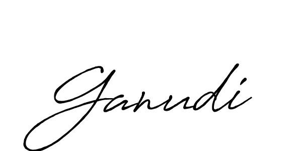 Design your own signature with our free online signature maker. With this signature software, you can create a handwritten (Antro_Vectra_Bolder) signature for name Ganudi. Ganudi signature style 7 images and pictures png