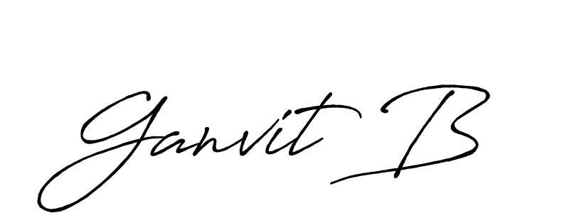 Also we have Ganvit B name is the best signature style. Create professional handwritten signature collection using Antro_Vectra_Bolder autograph style. Ganvit B signature style 7 images and pictures png