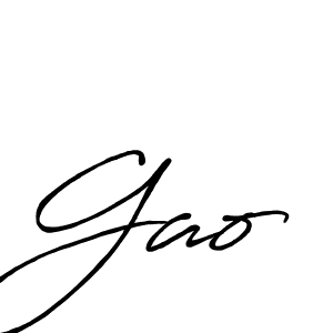 Similarly Antro_Vectra_Bolder is the best handwritten signature design. Signature creator online .You can use it as an online autograph creator for name Gao. Gao signature style 7 images and pictures png