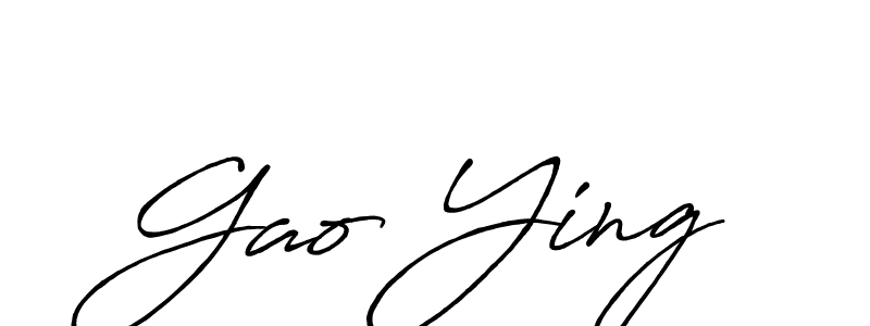 Also we have Gao Ying name is the best signature style. Create professional handwritten signature collection using Antro_Vectra_Bolder autograph style. Gao Ying signature style 7 images and pictures png