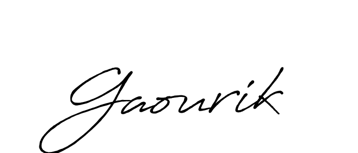 How to make Gaourik name signature. Use Antro_Vectra_Bolder style for creating short signs online. This is the latest handwritten sign. Gaourik signature style 7 images and pictures png