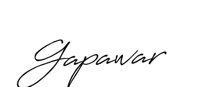 Create a beautiful signature design for name Gapawar. With this signature (Antro_Vectra_Bolder) fonts, you can make a handwritten signature for free. Gapawar signature style 7 images and pictures png