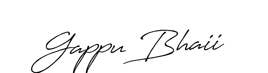 You should practise on your own different ways (Antro_Vectra_Bolder) to write your name (Gappu Bhaii) in signature. don't let someone else do it for you. Gappu Bhaii signature style 7 images and pictures png
