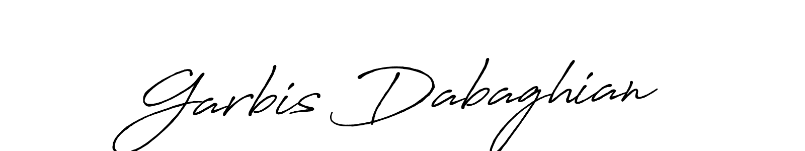 Create a beautiful signature design for name Garbis Dabaghian. With this signature (Antro_Vectra_Bolder) fonts, you can make a handwritten signature for free. Garbis Dabaghian signature style 7 images and pictures png