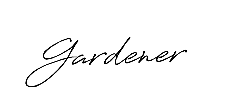 Make a beautiful signature design for name Gardener. With this signature (Antro_Vectra_Bolder) style, you can create a handwritten signature for free. Gardener signature style 7 images and pictures png