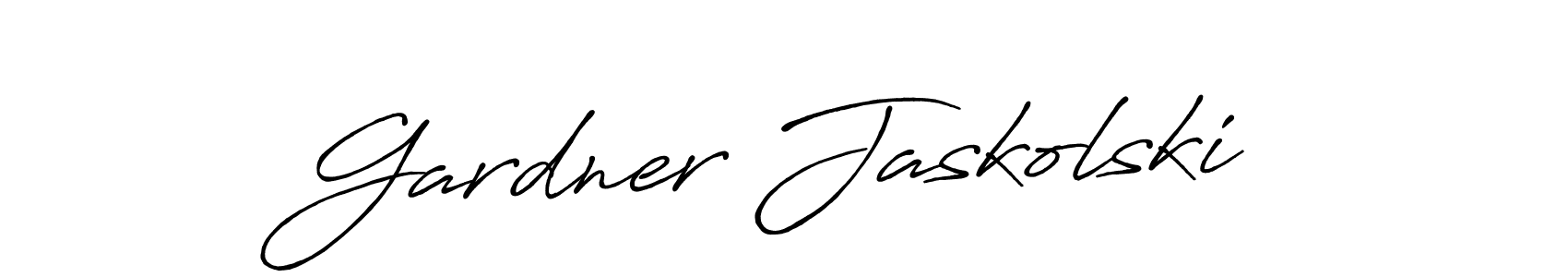 Also we have Gardner Jaskolski name is the best signature style. Create professional handwritten signature collection using Antro_Vectra_Bolder autograph style. Gardner Jaskolski signature style 7 images and pictures png