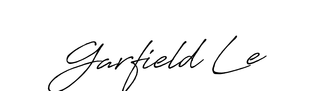 How to make Garfield Le name signature. Use Antro_Vectra_Bolder style for creating short signs online. This is the latest handwritten sign. Garfield Le signature style 7 images and pictures png