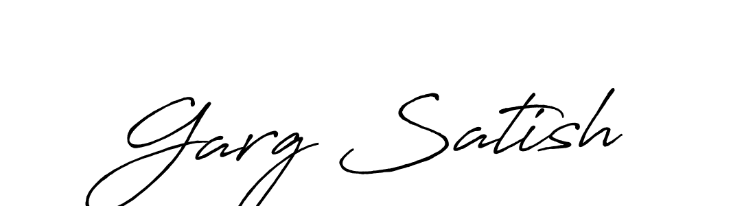 How to make Garg Satish name signature. Use Antro_Vectra_Bolder style for creating short signs online. This is the latest handwritten sign. Garg Satish signature style 7 images and pictures png
