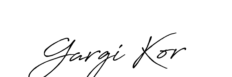 Make a beautiful signature design for name Gargi Kor. With this signature (Antro_Vectra_Bolder) style, you can create a handwritten signature for free. Gargi Kor signature style 7 images and pictures png
