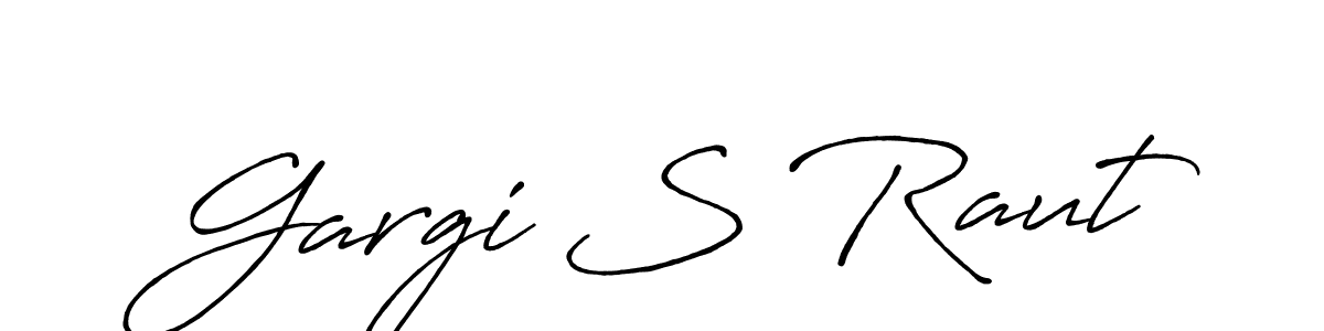 Gargi S Raut stylish signature style. Best Handwritten Sign (Antro_Vectra_Bolder) for my name. Handwritten Signature Collection Ideas for my name Gargi S Raut. Gargi S Raut signature style 7 images and pictures png