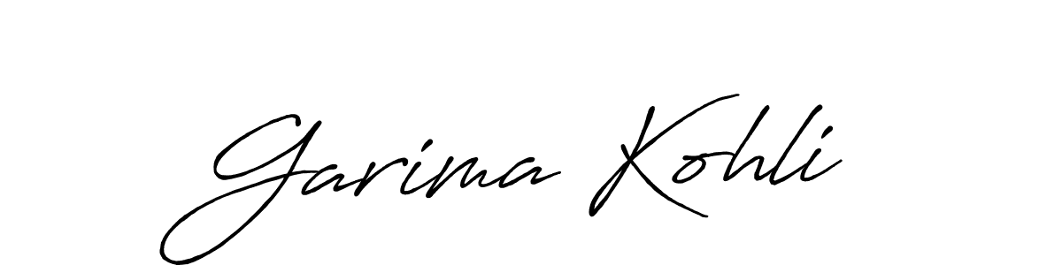 Garima Kohli stylish signature style. Best Handwritten Sign (Antro_Vectra_Bolder) for my name. Handwritten Signature Collection Ideas for my name Garima Kohli. Garima Kohli signature style 7 images and pictures png