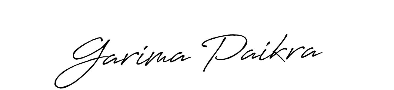 How to make Garima Paikra signature? Antro_Vectra_Bolder is a professional autograph style. Create handwritten signature for Garima Paikra name. Garima Paikra signature style 7 images and pictures png