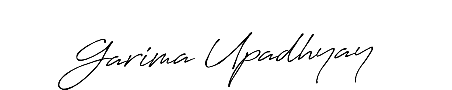 Make a beautiful signature design for name Garima Upadhyay. With this signature (Antro_Vectra_Bolder) style, you can create a handwritten signature for free. Garima Upadhyay signature style 7 images and pictures png