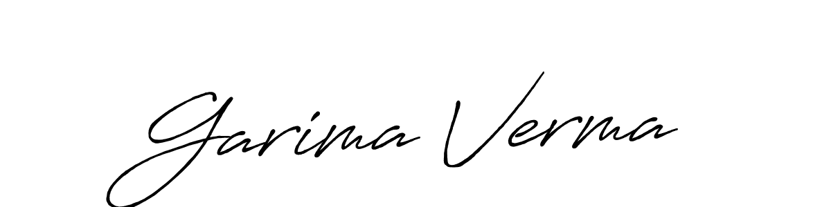 Design your own signature with our free online signature maker. With this signature software, you can create a handwritten (Antro_Vectra_Bolder) signature for name Garima Verma. Garima Verma signature style 7 images and pictures png