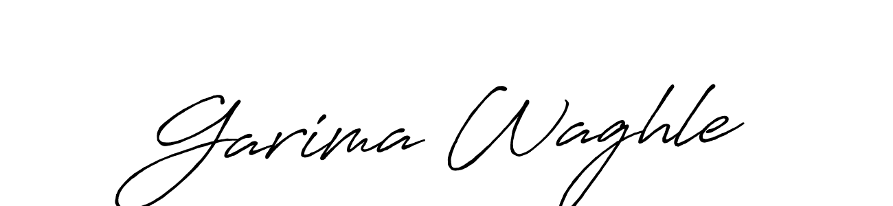 Make a beautiful signature design for name Garima Waghle. With this signature (Antro_Vectra_Bolder) style, you can create a handwritten signature for free. Garima Waghle signature style 7 images and pictures png