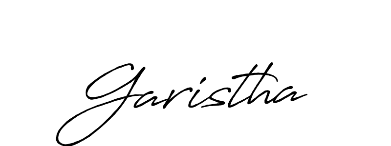 How to make Garistha signature? Antro_Vectra_Bolder is a professional autograph style. Create handwritten signature for Garistha name. Garistha signature style 7 images and pictures png