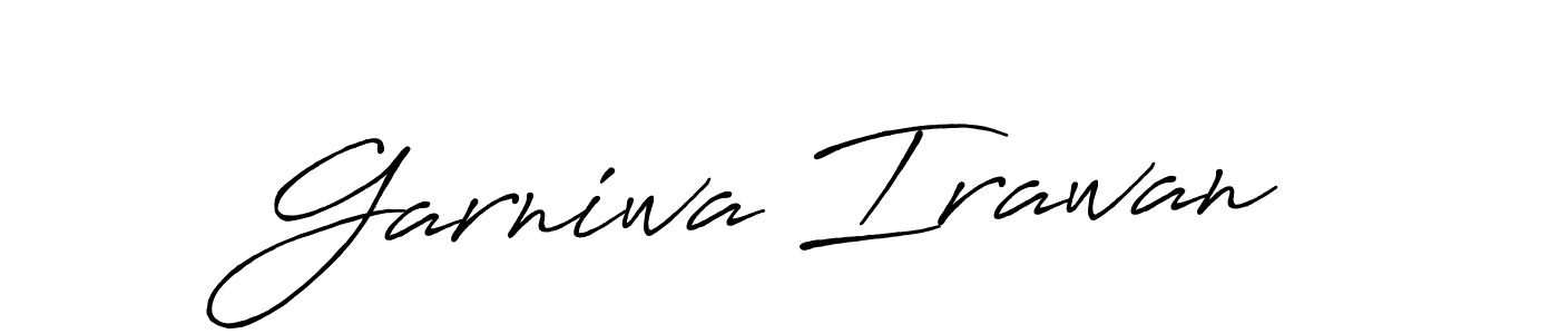 Use a signature maker to create a handwritten signature online. With this signature software, you can design (Antro_Vectra_Bolder) your own signature for name Garniwa Irawan. Garniwa Irawan signature style 7 images and pictures png