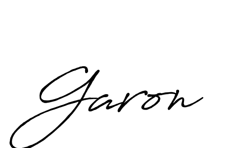 Use a signature maker to create a handwritten signature online. With this signature software, you can design (Antro_Vectra_Bolder) your own signature for name Garon. Garon signature style 7 images and pictures png