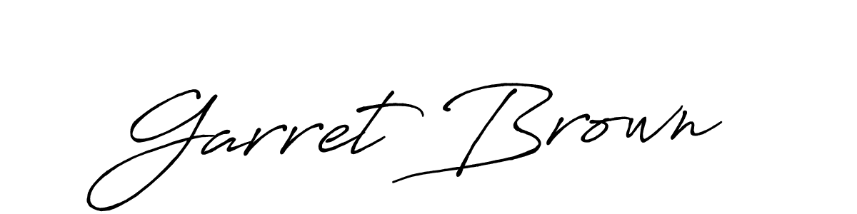 Garret Brown stylish signature style. Best Handwritten Sign (Antro_Vectra_Bolder) for my name. Handwritten Signature Collection Ideas for my name Garret Brown. Garret Brown signature style 7 images and pictures png