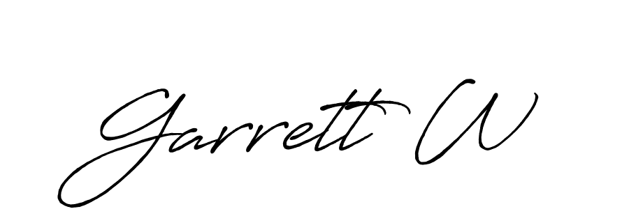 You should practise on your own different ways (Antro_Vectra_Bolder) to write your name (Garrett W) in signature. don't let someone else do it for you. Garrett W signature style 7 images and pictures png